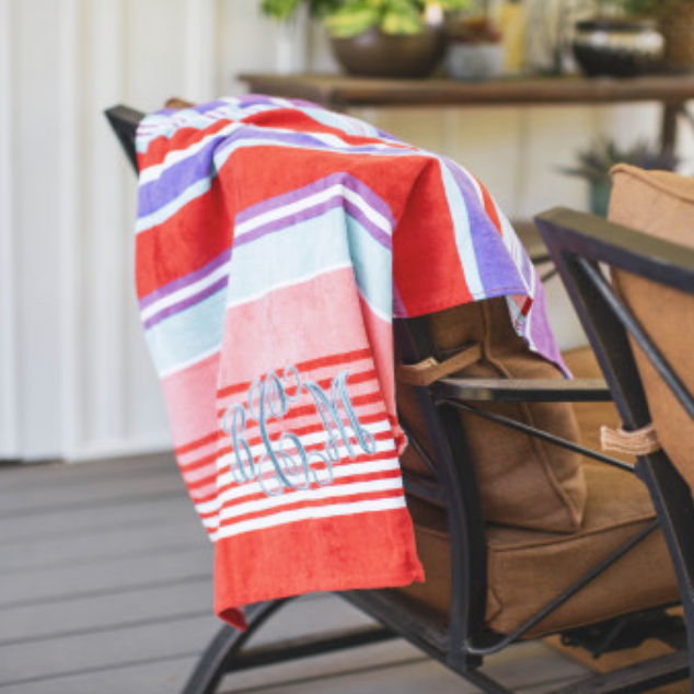 MONOGRAMMED BEACH TOWEL
