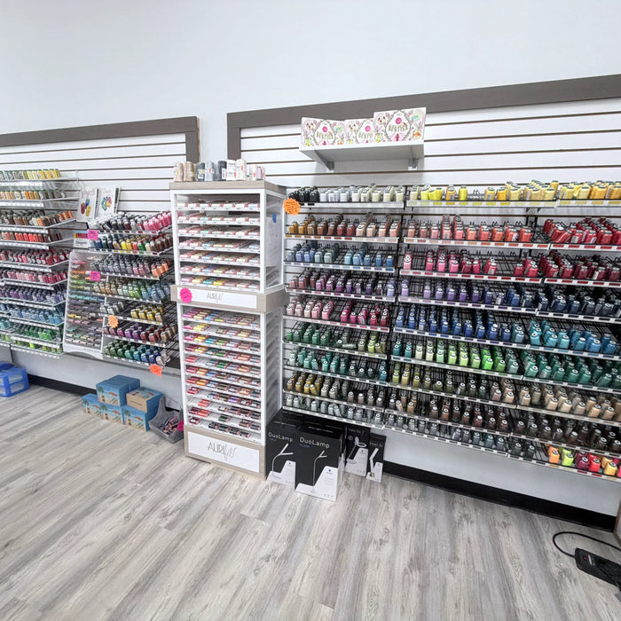 Thread selection at quilt store