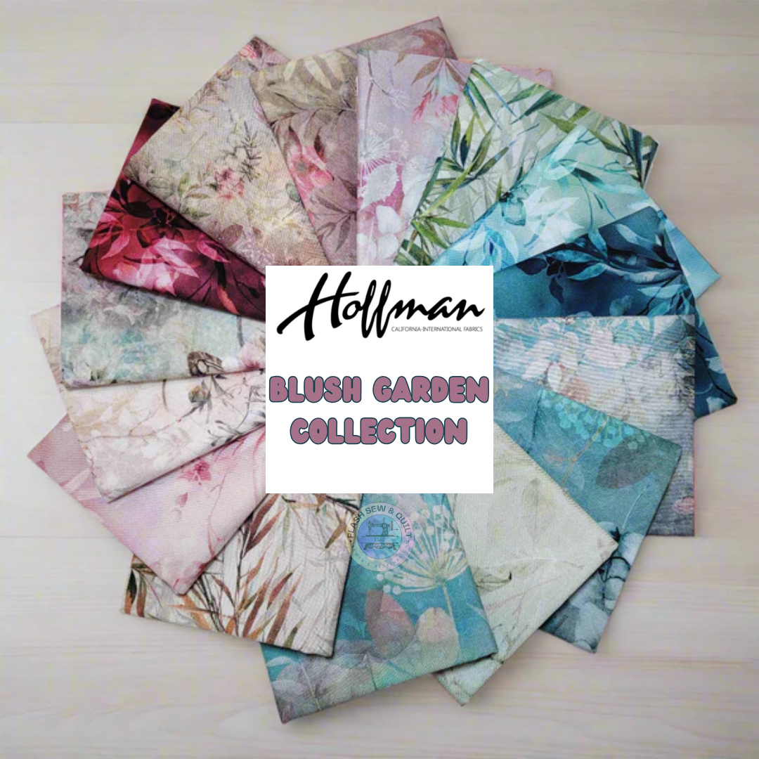 Blush Garden fabric collection by Hoffman Fabrics