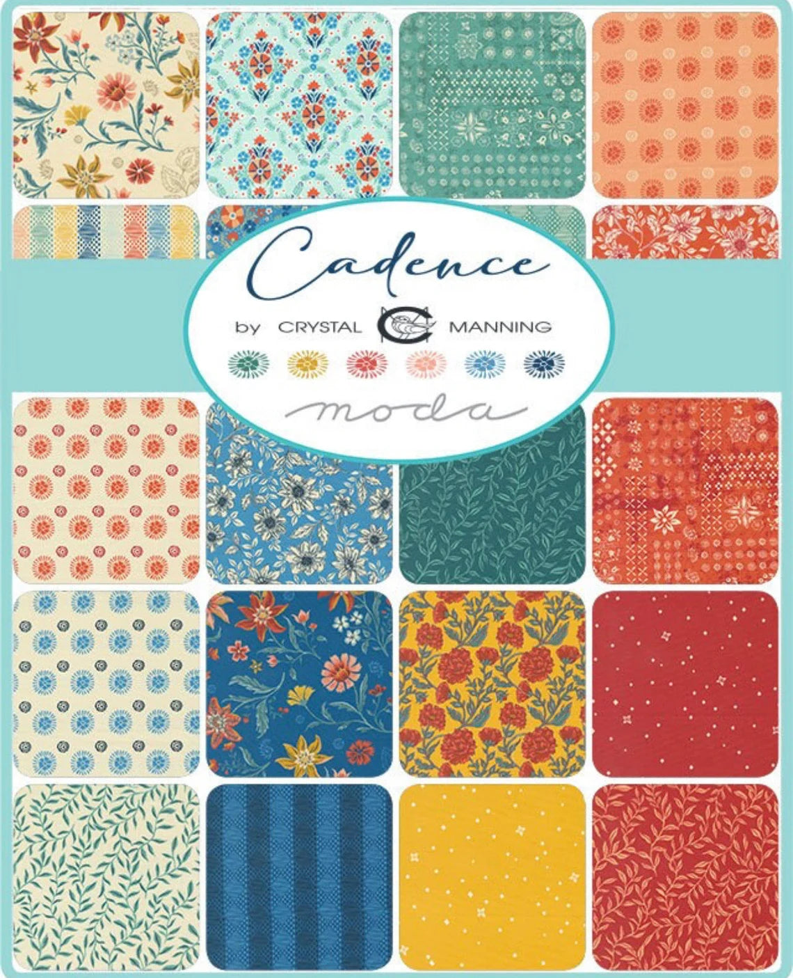 Cadence fabric collection by Crystal Mannin for Moda Fabrics