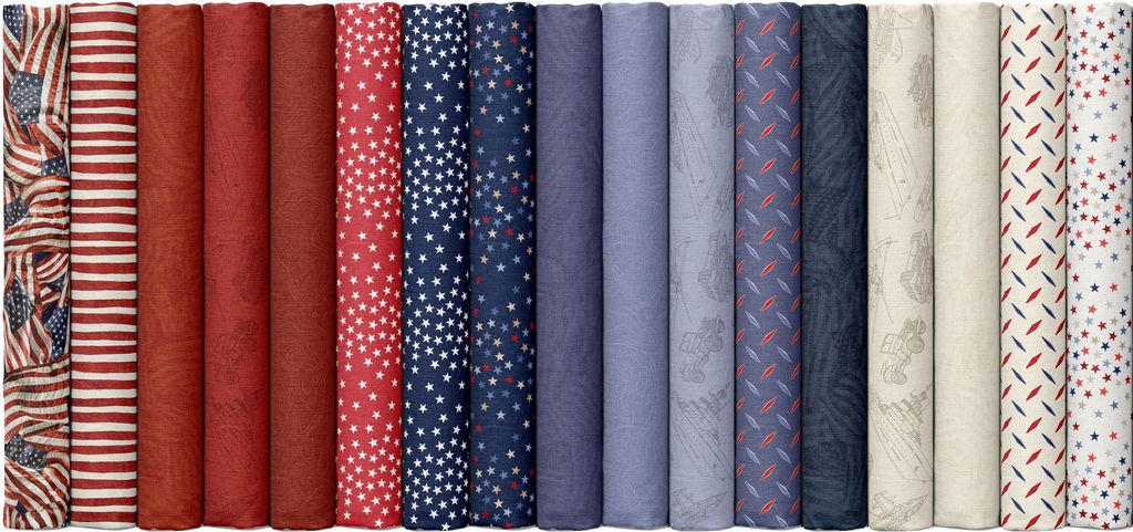 Path to Freedom fabric collection by Combat Quilter