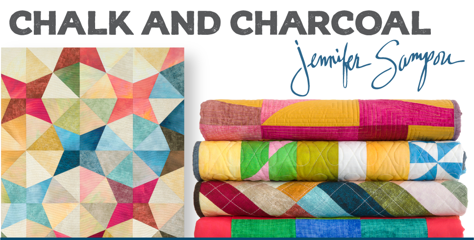 Chalk and Charcoal fabric collection by Jennifer Sampou for Robert Kaufman fabrics