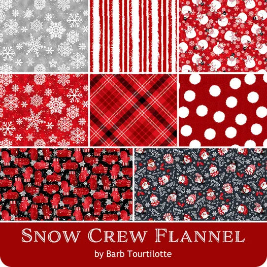 Snow Crew Fabric Collection by Barb Tourtillotte | Flannel & Minky