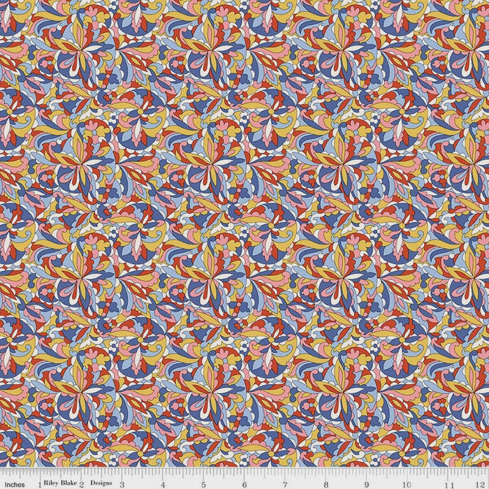 Liberty Fabrics Summer Fair Swirling Kaleidoscope A