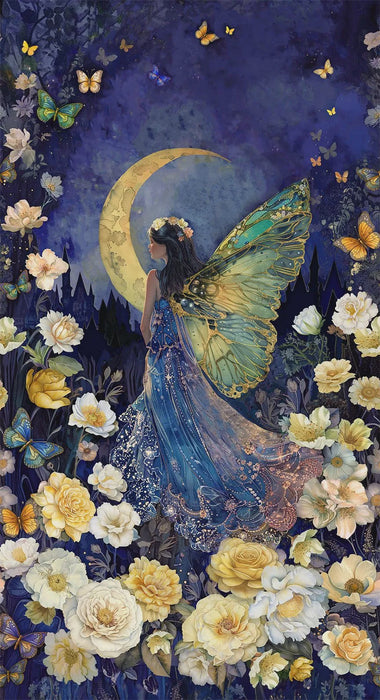 Lumiere Lumiere Fairy Panel 24" digitally printed quilting cotton fabric for Timeless Treasures