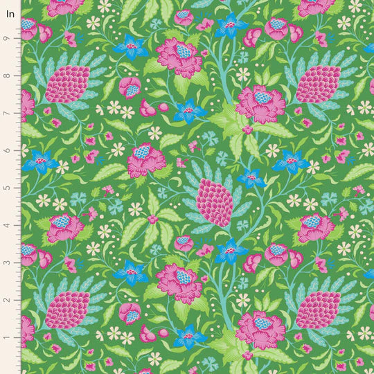Tilda Bloomsville Flowertangle Green fabric