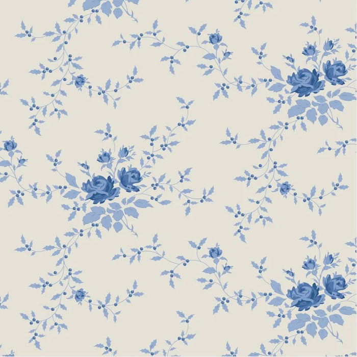 Tilda Something Blue collection Noel Blue quilting cotton fabric