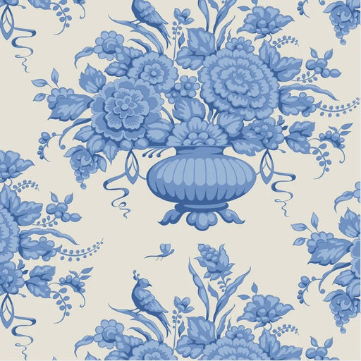 Tilda Something Blue collection Afina Blue quilting cotton fabric