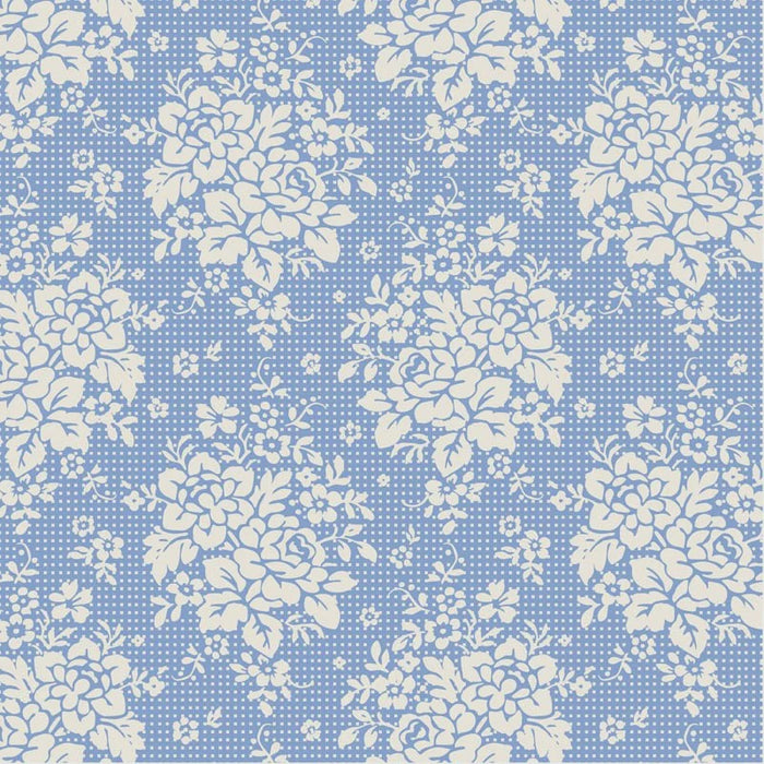 Tilda Something Blue collection Picknic Sky quilting cotton fabric