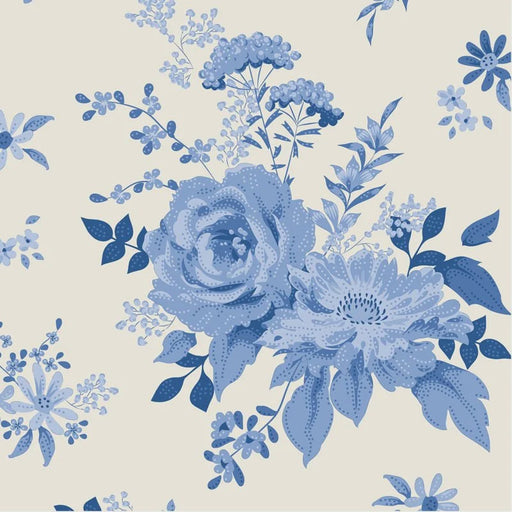 Tilda Something Blue collection Wildgarden Blue quilting cotton fabric