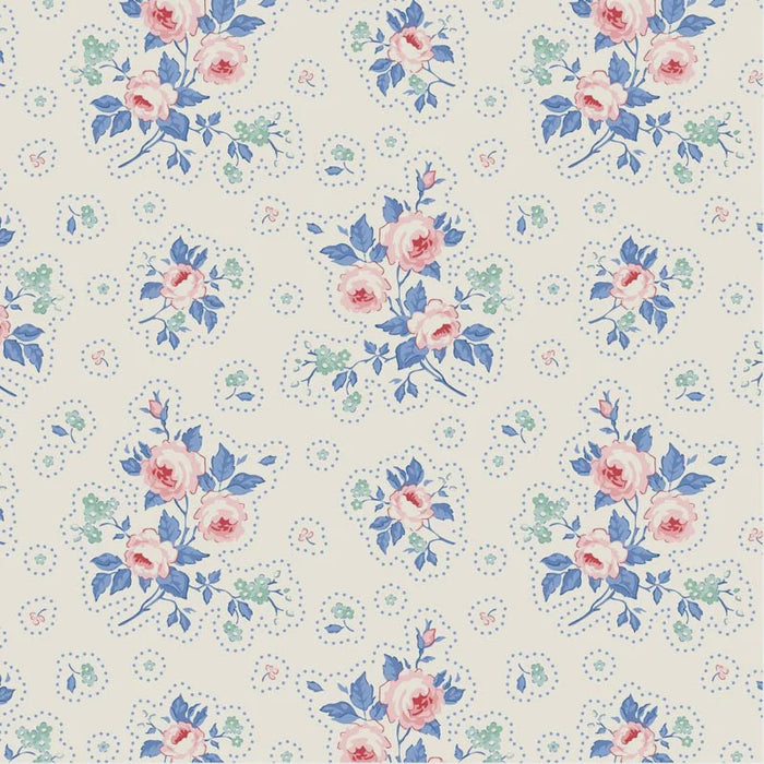 Tilda Something Blue collection First Kiss Cream quilting cotton fabric