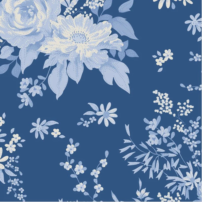 Tilda Something Blue collection Wildgarden Night quilting cotton fabric