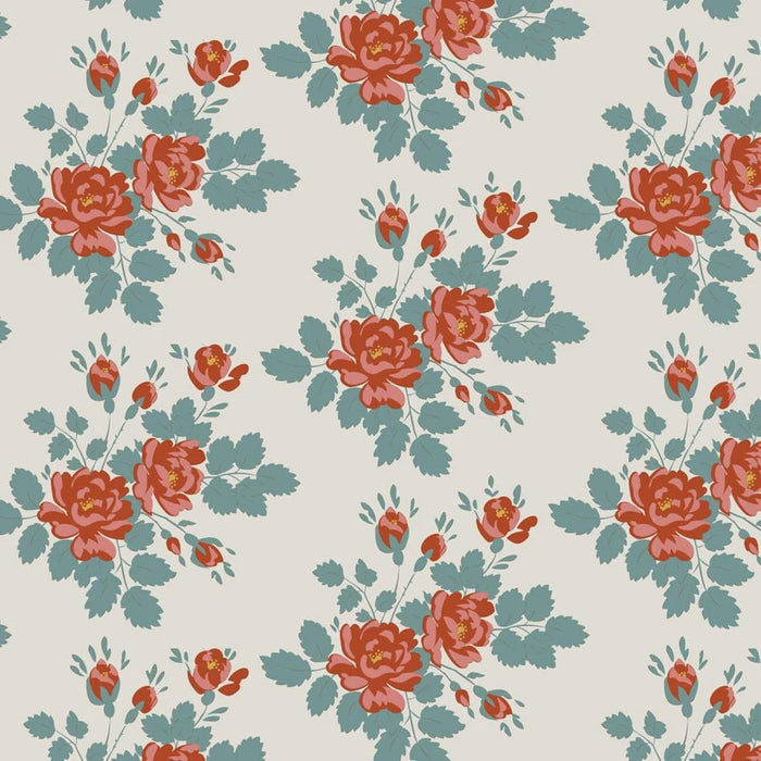 Myrtle Teal fabric | Tilda's Village Life