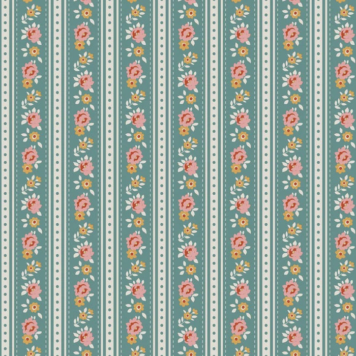Agnes Teal fabric | Tilda's Village Life