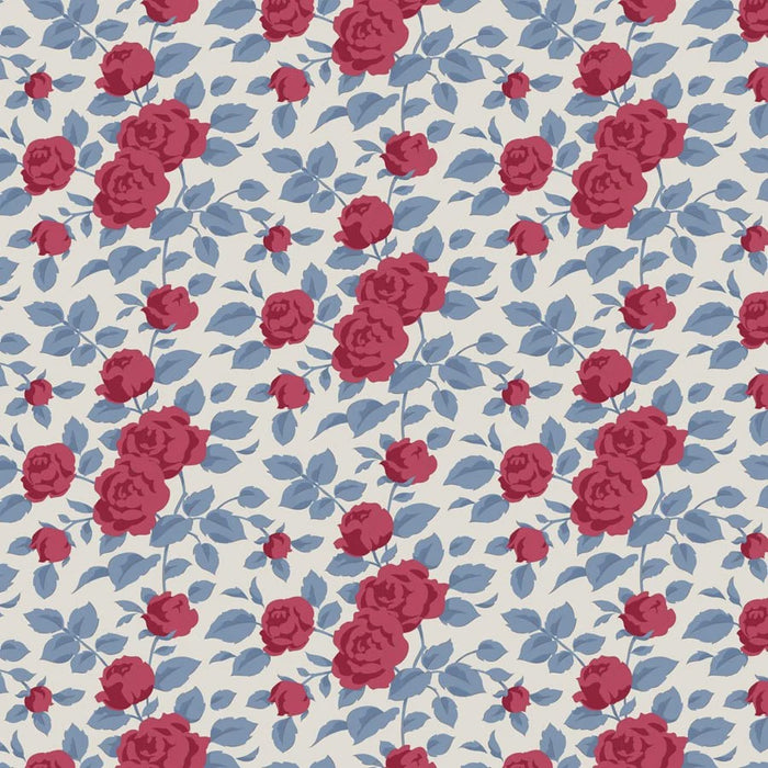 Margot Burgundy fabric | Tilda's Village Life
