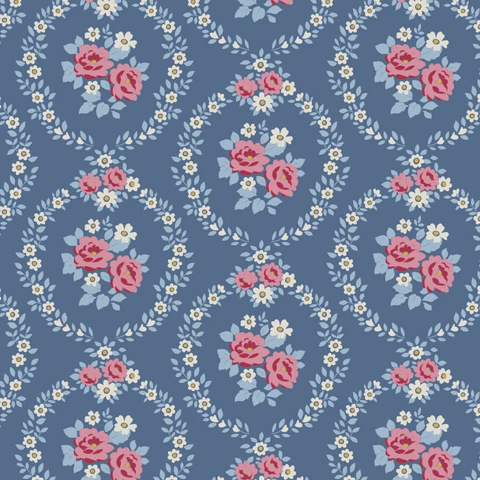 Mable Blue fabric | Tilda's Village Life