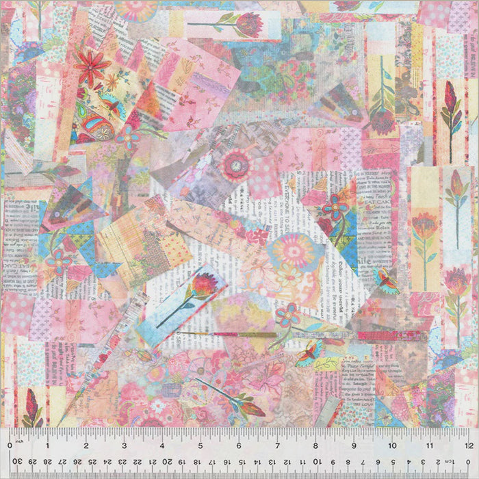 108in Quilt Back New Vintage Multi Cotton fabric | Laura Heine