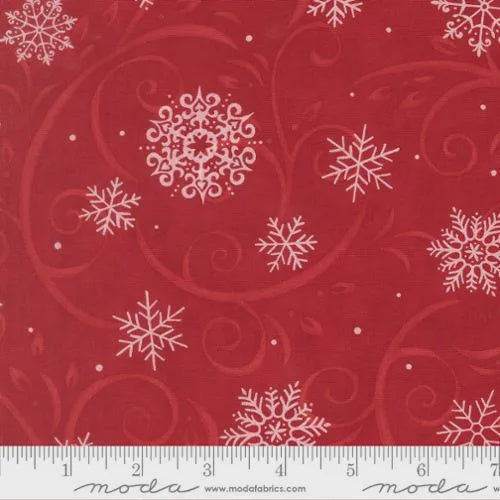 When Snow Falls 108" Wideback Berry Red fabric 108043 14