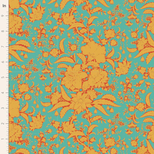 Tilda Bloomsville Abloom Turquoise fabric