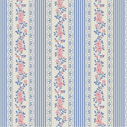 Tilda Something Blue collection Claramay Blue quilting cotton fabric