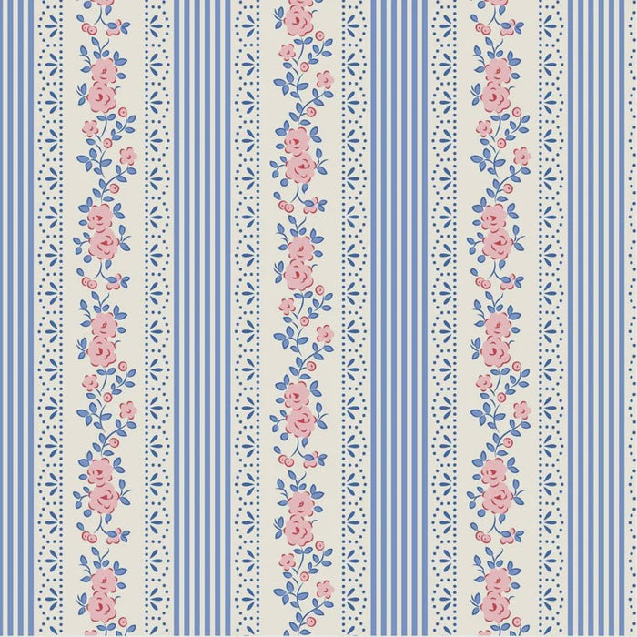 Tilda Something Blue collection Claramay Blue quilting cotton fabric