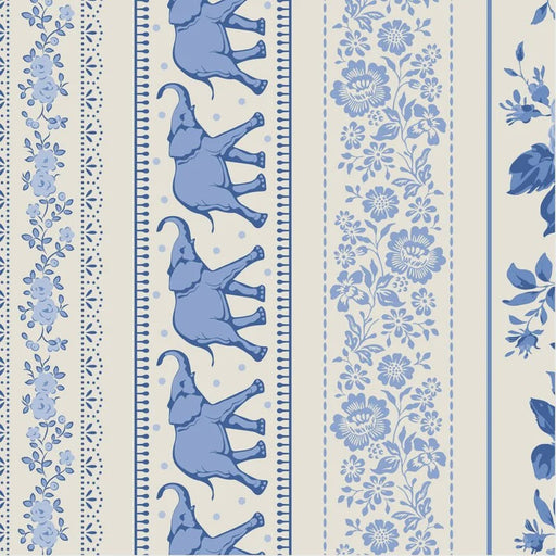 Tilda Something Blue collection Borders Blue quilting cotton fabric