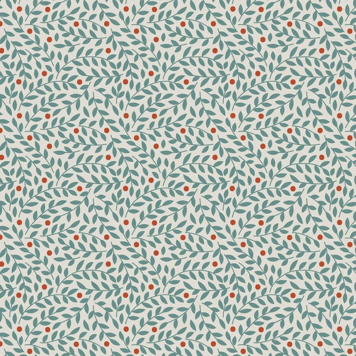 Lillian Teal fabric | Tilda's Village Life