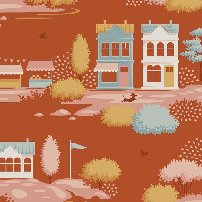 Village Rust fabric | Tilda's Village Life