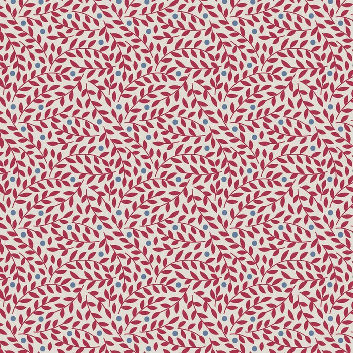 Lillian Burgundy fabric | Tilda's Village Life