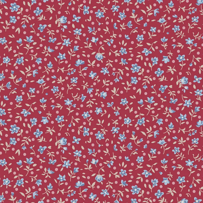 Mae Burgundy fabric | Tilda's Village Life