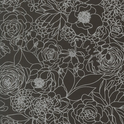 True to Hue Black As Night White fabric 11560 22