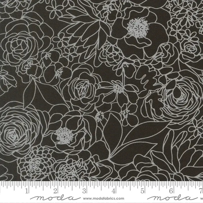 True to Hue Black As Night White fabric 11560 22