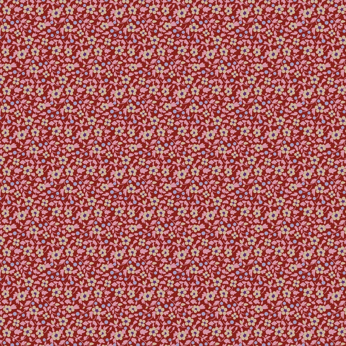 Tilda Brie Basics Burgundy quilting cotton fabric