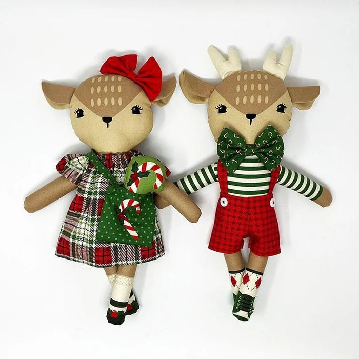 Holiday Cheer Reindeer Stuffies Panel Finished