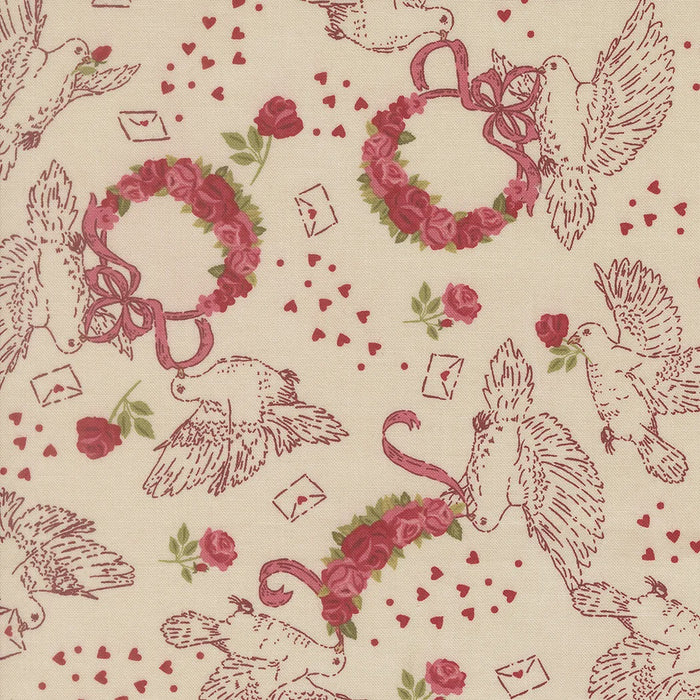Je Taime Lace Dove Love fabric 20992 11