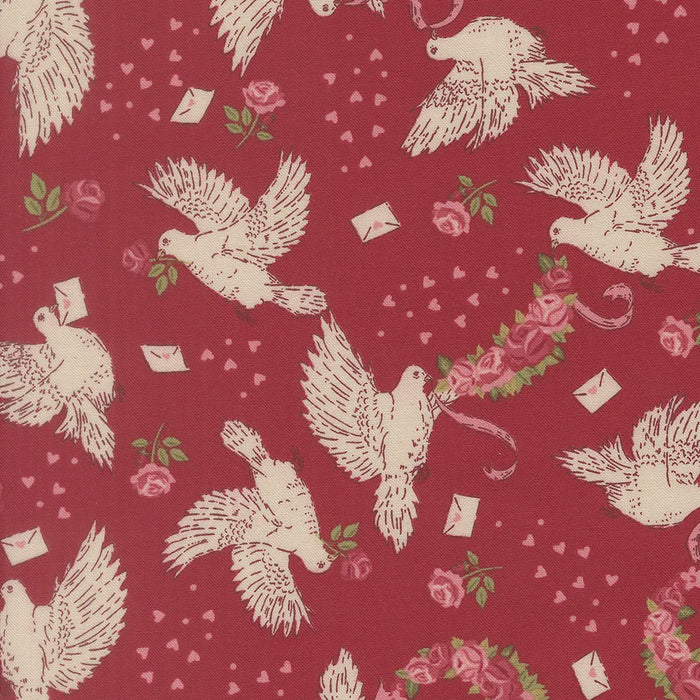 Je Taime Rose Dove Love fabric 20992 17