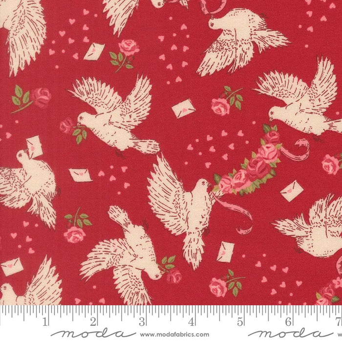 Je Taime Rose Dove Love fabric 20992 17