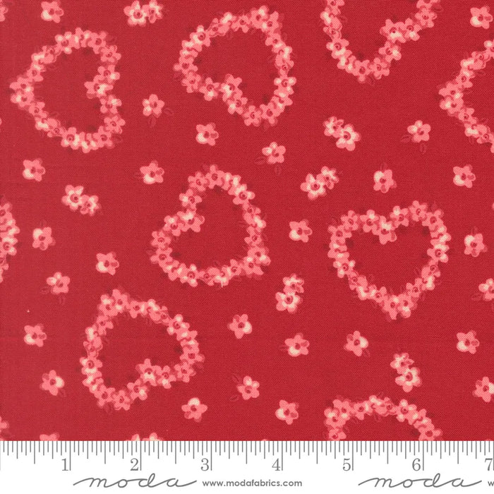 Je Taime Rose Flower Heart fabric 20994 17