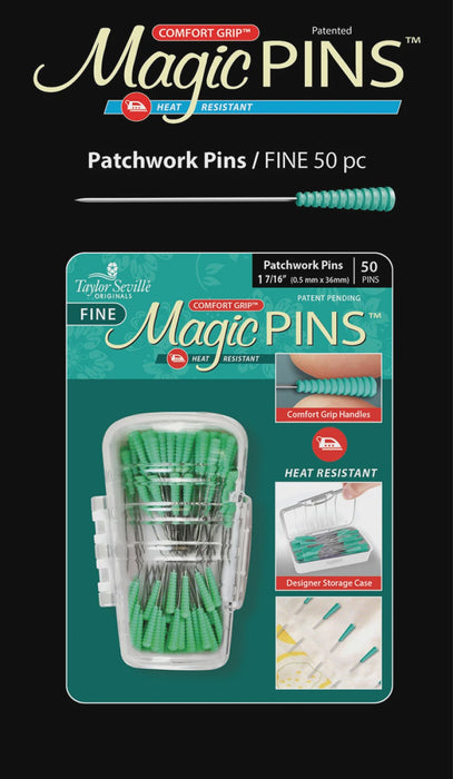 Taylor Seville Magic Pins Fine 1 7/16in Patchwork Pins (50 ct)