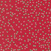 Snow Time Poinsettia Red Jolly Dots quilting cotton by Moda Fabrics - poinsettia red scattered polka dots print
