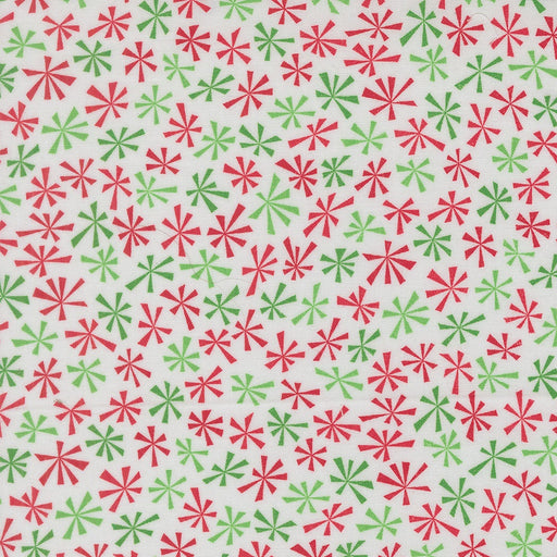Snow Time Winter White Tinsel quilting cotton by Moda Fabrics - cream and white tonal sparkle blender print