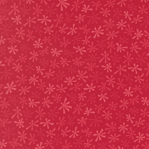 Snow Time Poinsettia Red Tinsel quilting cotton by Moda Fabrics - poinsettia red tonal sparkle blender print