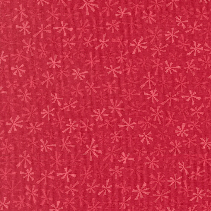 Snow Time Poinsettia Red Tinsel quilting cotton by Moda Fabrics - poinsettia red tonal sparkle blender print