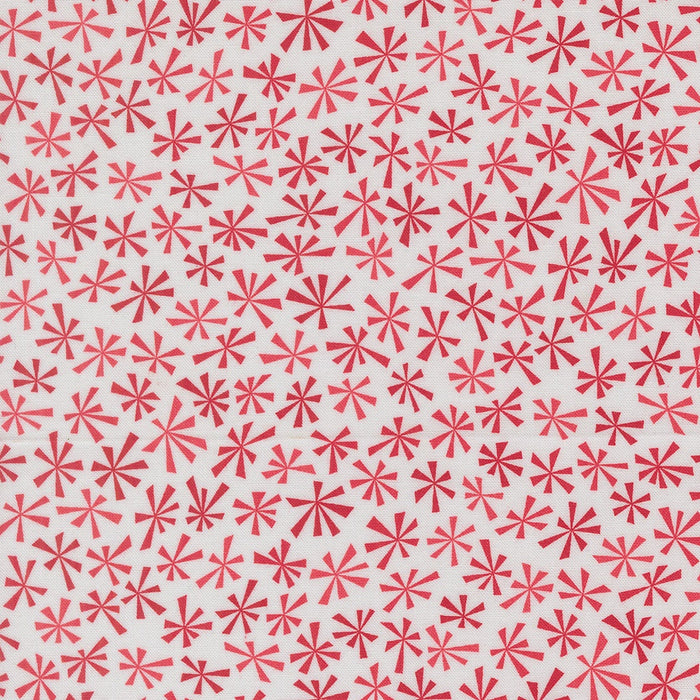 Snow Time Winter White and Red Tinsel quilting cotton by Moda Fabrics - white and red tonal sparkle blender print