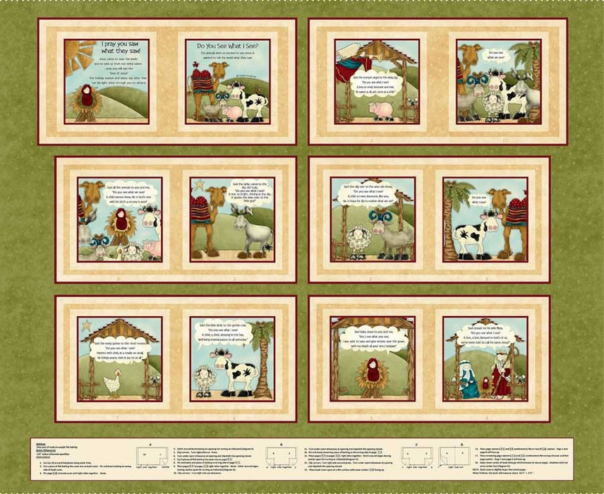 Do You See What I See? Book Panel 2372BP-66 Sage || Little Readers 6 collection