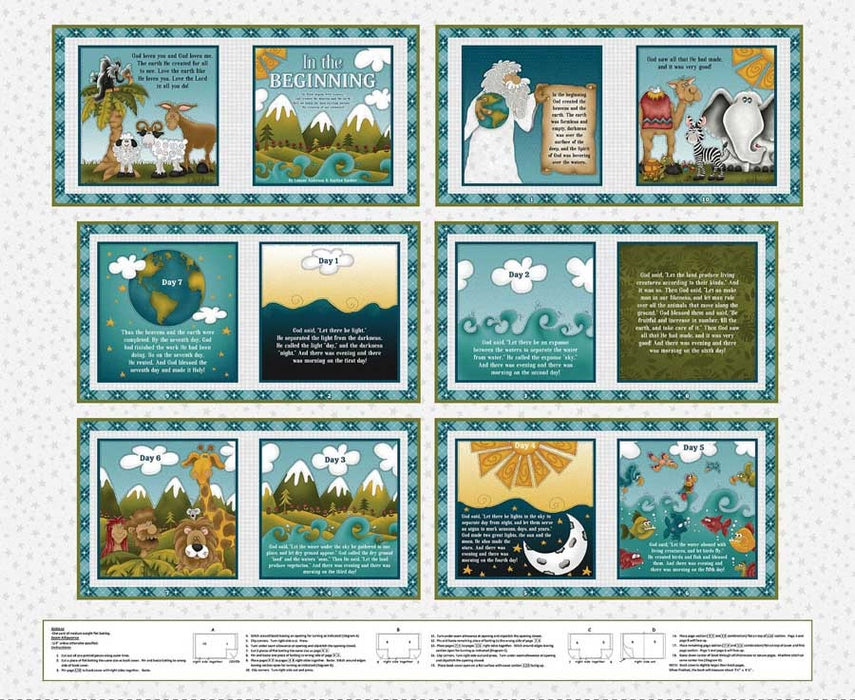 In the Beginning Book Panel 2373BP-19 Gray || Little Readers 6 collection