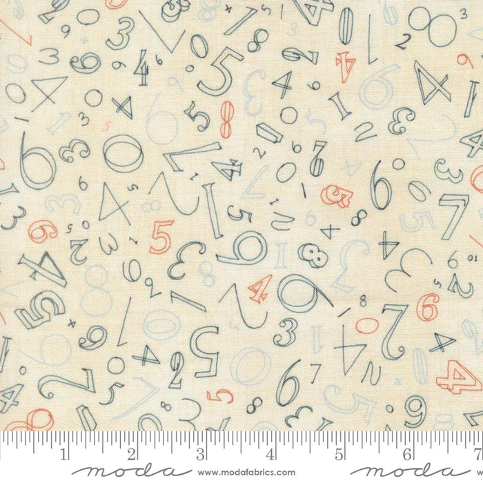 Data Numerals Lovelace quilting cotton fabric by Janet Clare for Moda – view 2