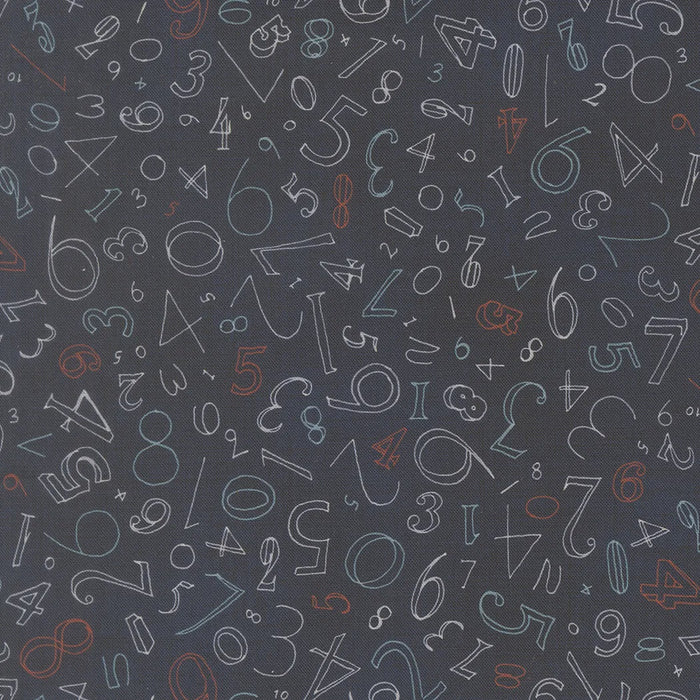 Data Numerals Hawking quilting cotton fabric by Janet Clare for Moda