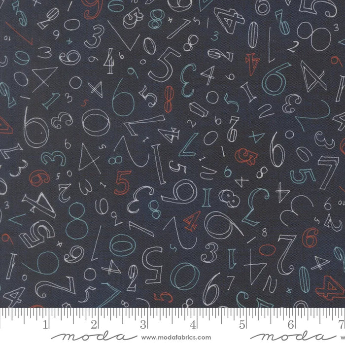 Data Numerals Hawking quilting cotton fabric by Janet Clare for Moda – view 2