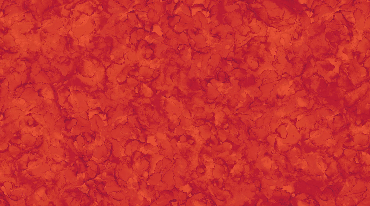Mirage Candy Apple tonal quilting cotton fabric by Deborah Edwards for Northcott — bright cherry red watercolor print